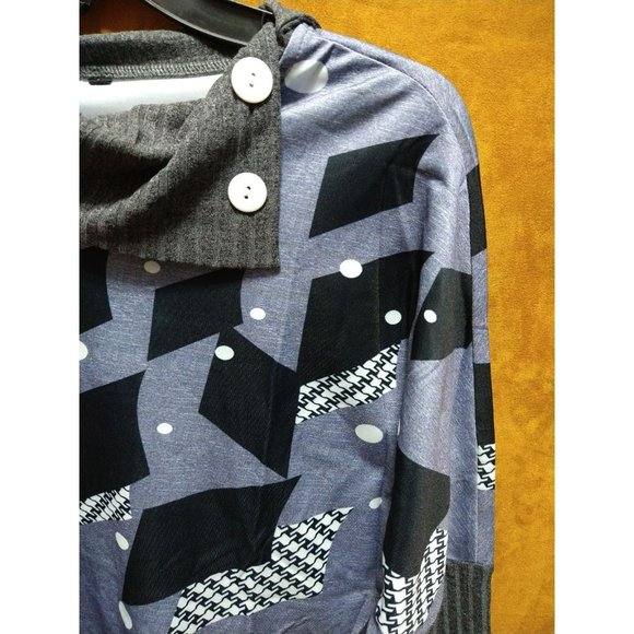 Grey light Sweater Tunic Blouse size Small - Picture 3 of 7